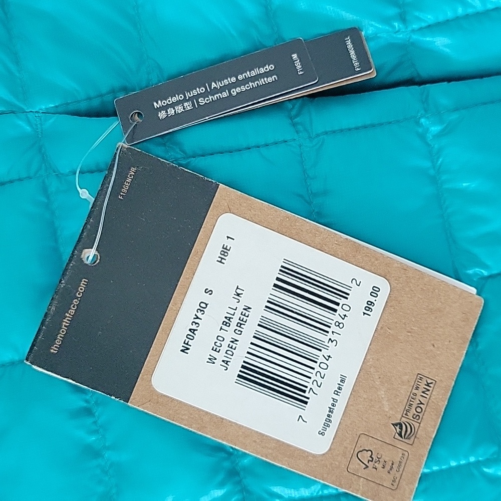 North Face ThermoBall Eco Jacket Jaiden Green NWT Size S - Picture 8 of 15